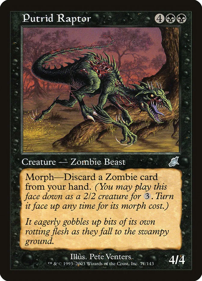 2003 Scourge Putrid Raptor uncommon #71 unlisted card image