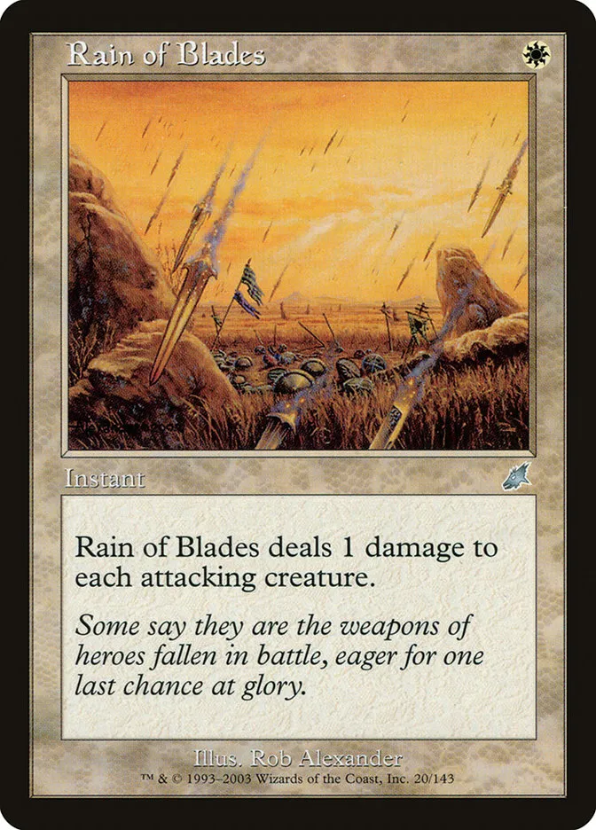 2003 Scourge Rain of Blades uncommon #20 unlisted card image