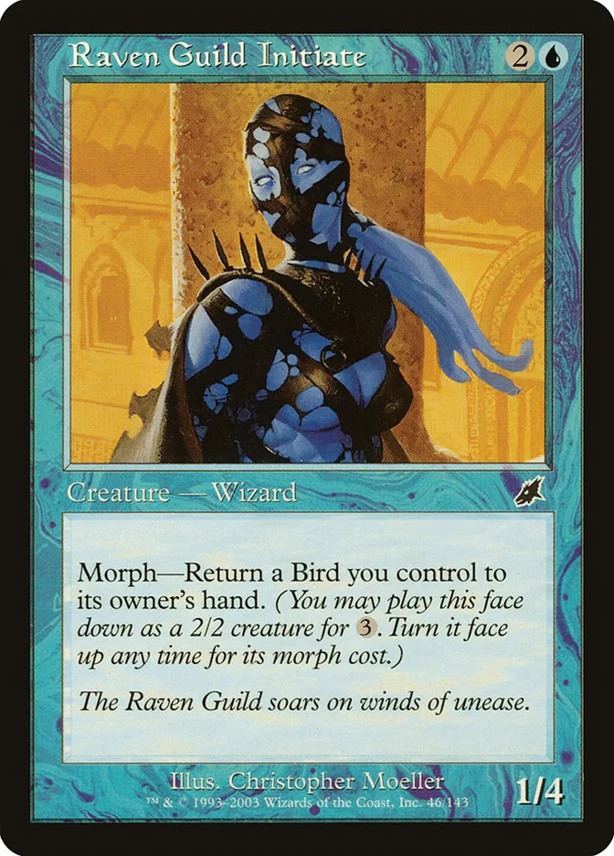 2003 Scourge Raven Guild Initiate common #46 unlisted card image