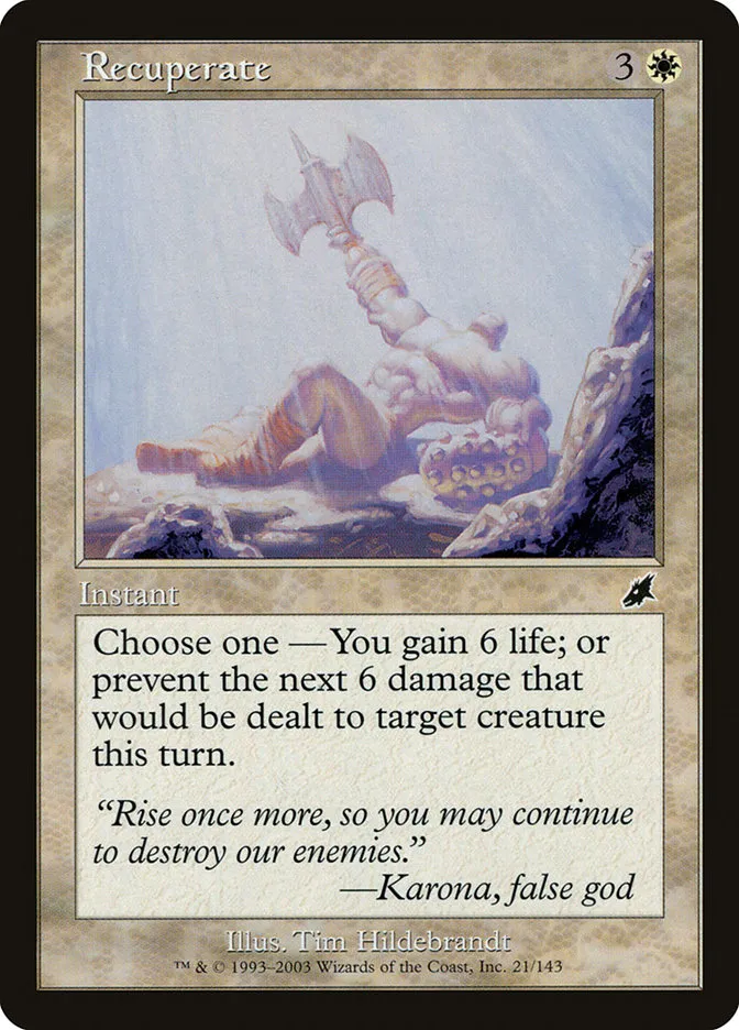 2003 Scourge Recuperate common #21 unlisted card image