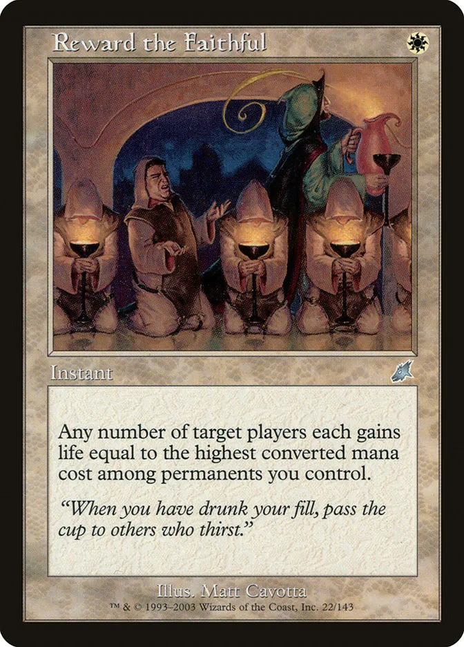 2003 Scourge Reward the Faithful uncommon #22 unlisted card image