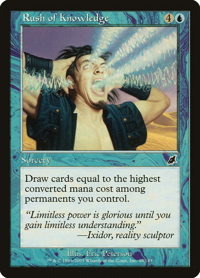 2003 Scourge Rush of Knowledge common #49 unlisted card image