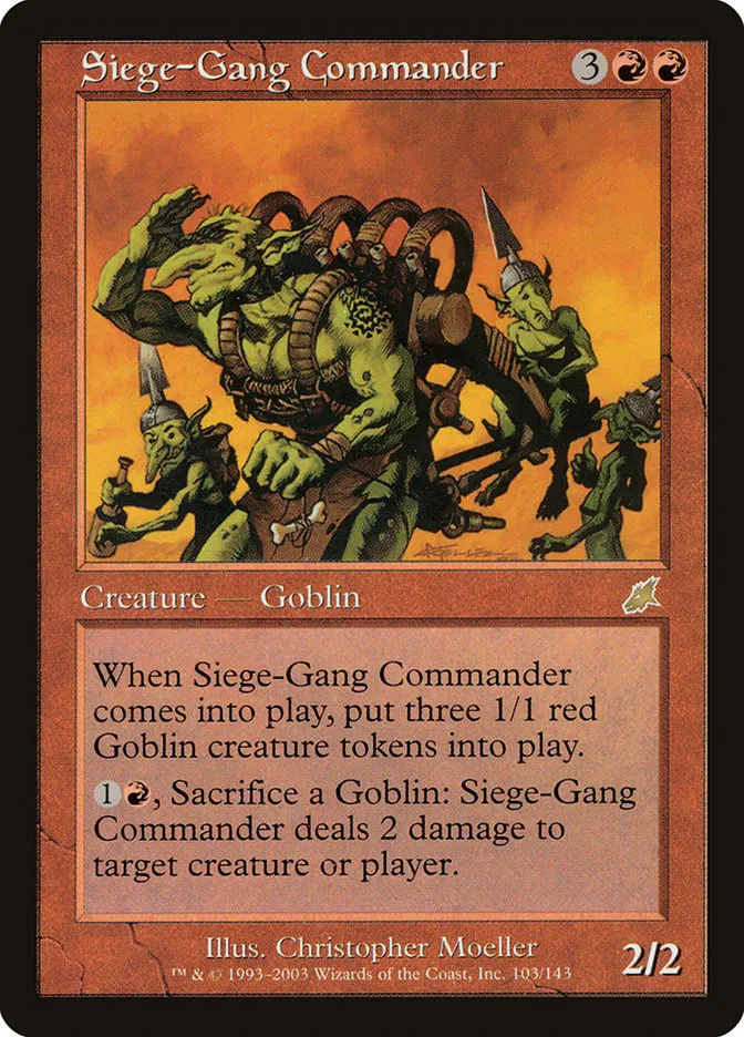 2003 Scourge Siege-Gang Commander rare #103 unlisted card image
