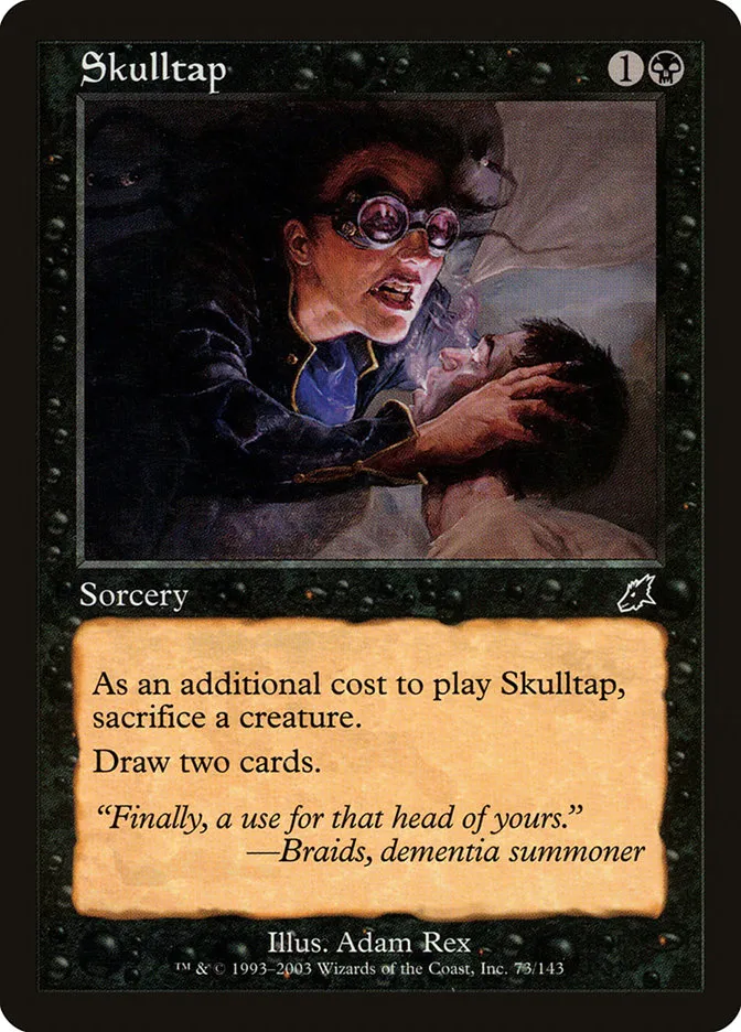 2003 Scourge Skulltap common #73 unlisted card image