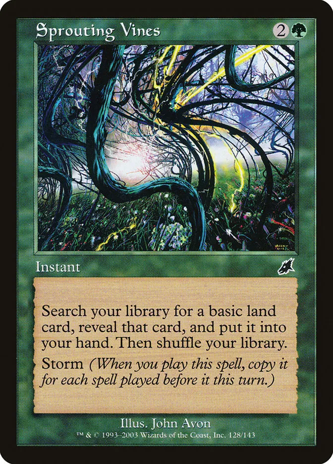 2003 Scourge Sprouting Vines common #128 unlisted card image