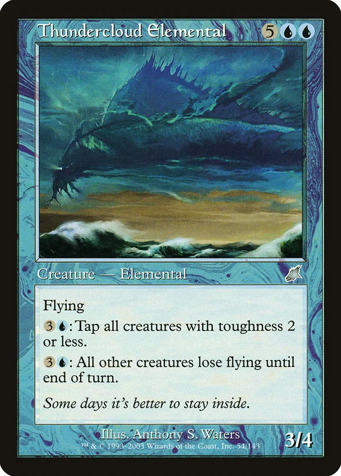 2003 Scourge Thundercloud Elemental uncommon #54 unlisted card image