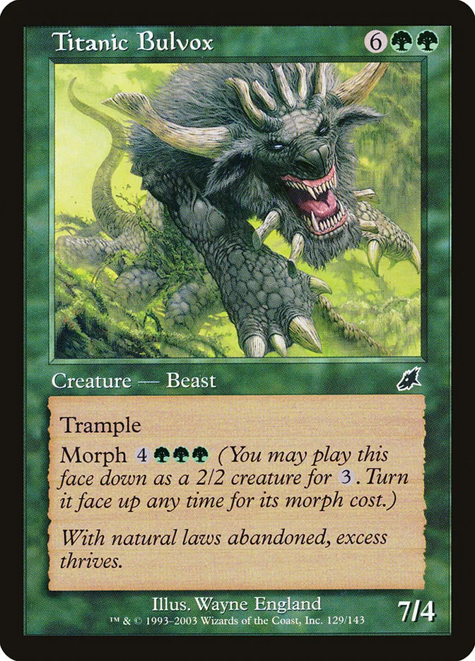 2003 Scourge Titanic Bulvox common #129 unlisted card image
