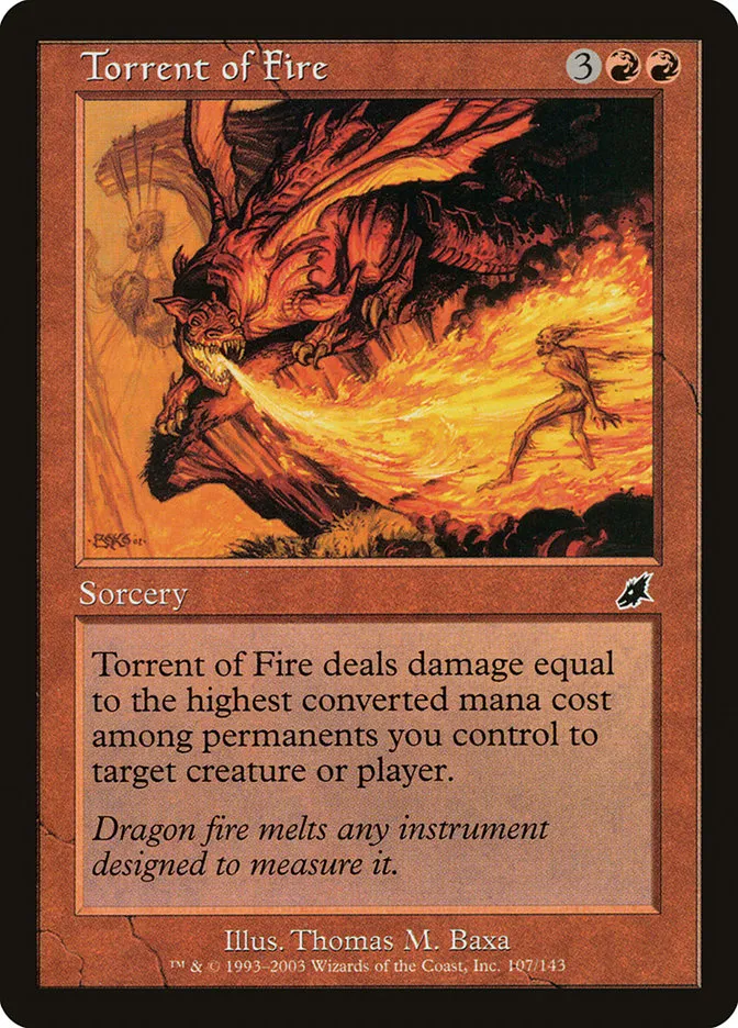 2003 Scourge Torrent of Fire common #107 unlisted card image