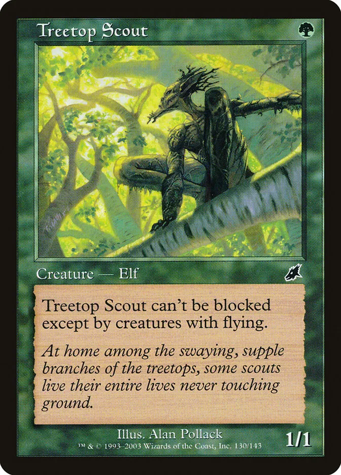 2003 Scourge Treetop Scout common #130 unlisted card image