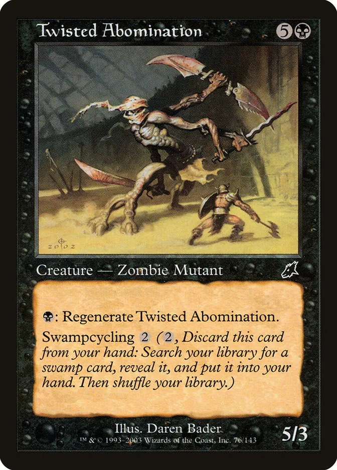 2003 Scourge Twisted Abomination common #76 unlisted card image
