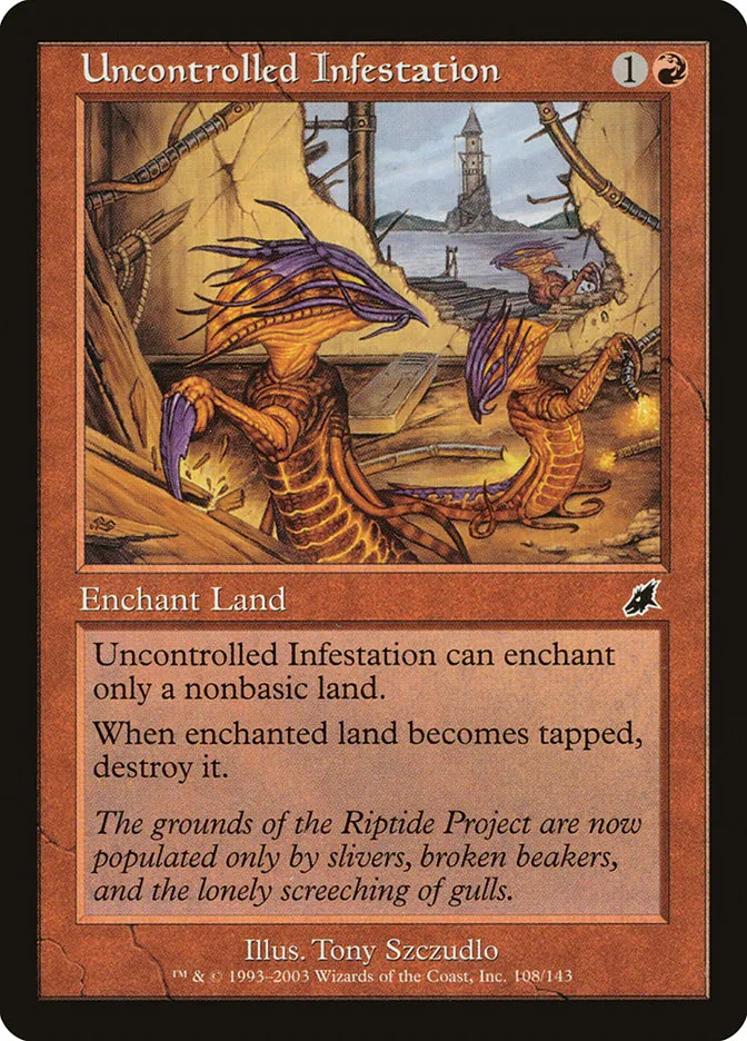 2003 Scourge Uncontrolled Infestation common #108 unlisted card image
