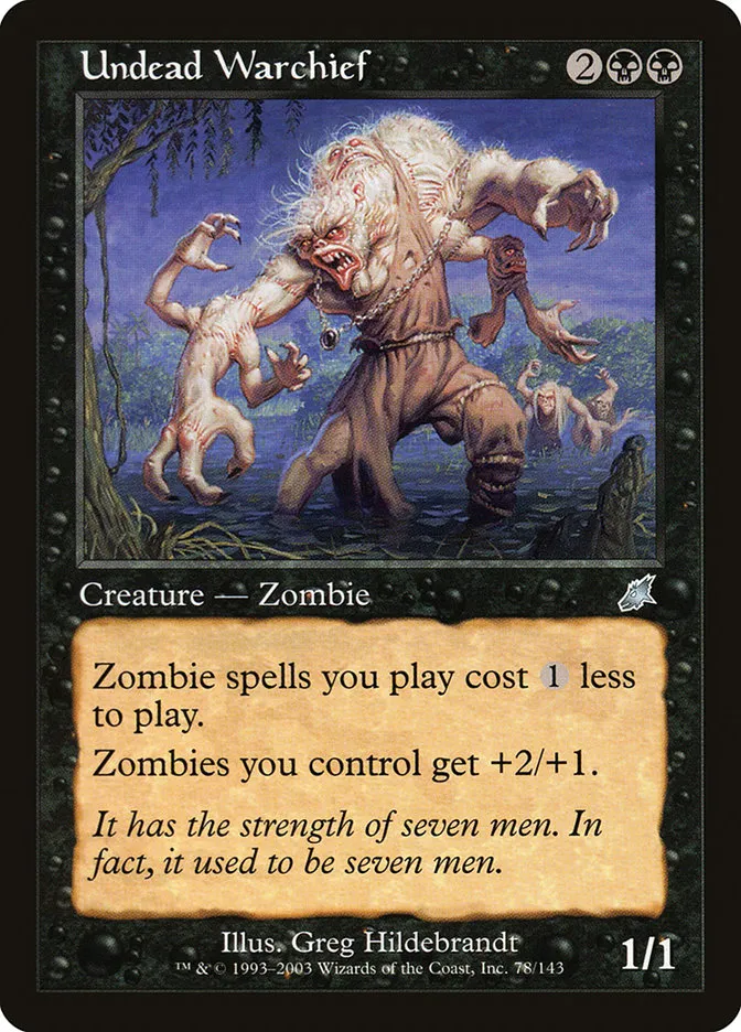 2003 Scourge Undead Warchief uncommon #78 unlisted card image