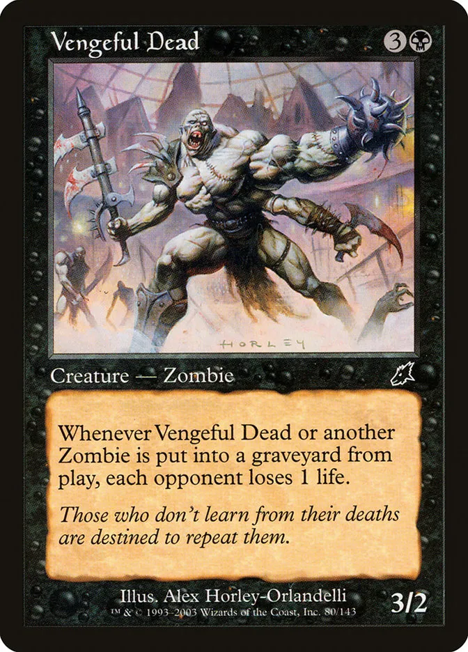 2003 Scourge Vengeful Dead common #80 unlisted card image