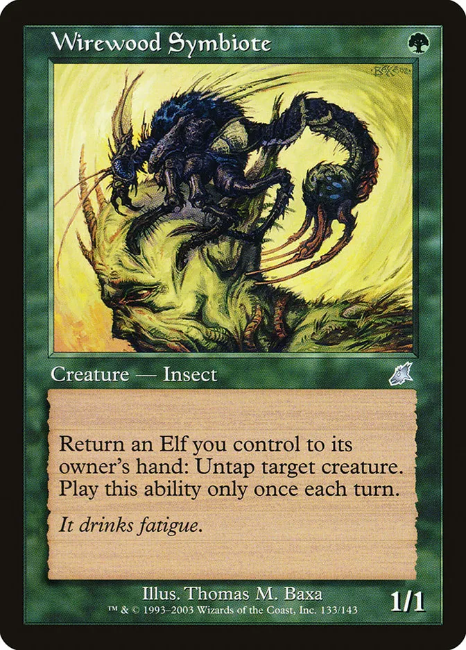 2003 Scourge Wirewood Symbiote uncommon #133 unlisted card image