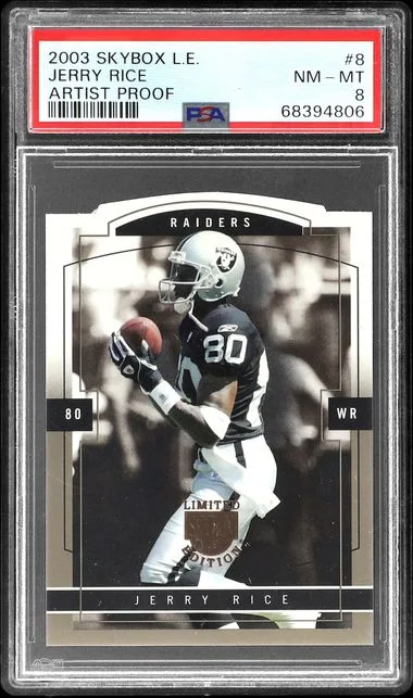 2003 SkyBox Jerry Rice Limited Edition Artist Proof #8 card image