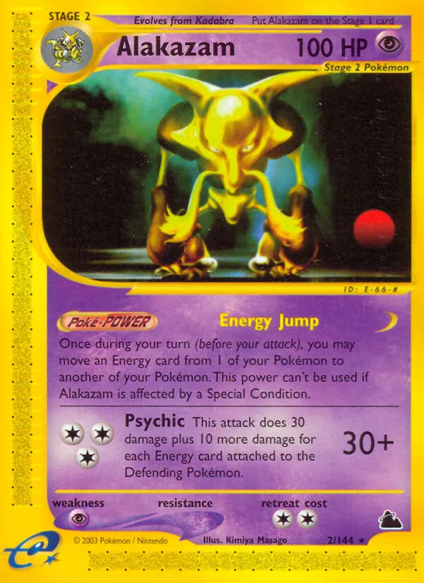2003 Skyridge Alakazam #H1 Rare Holo card image