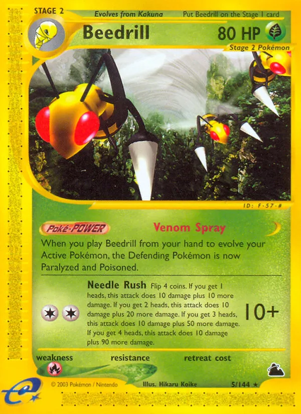 2003 Skyridge Beedrill Rare Holo #H4 Rare Holo card image