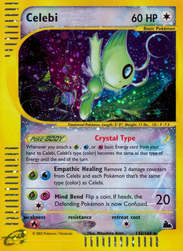 2003 Skyridge Celebi #145/144 Rare Secret card image