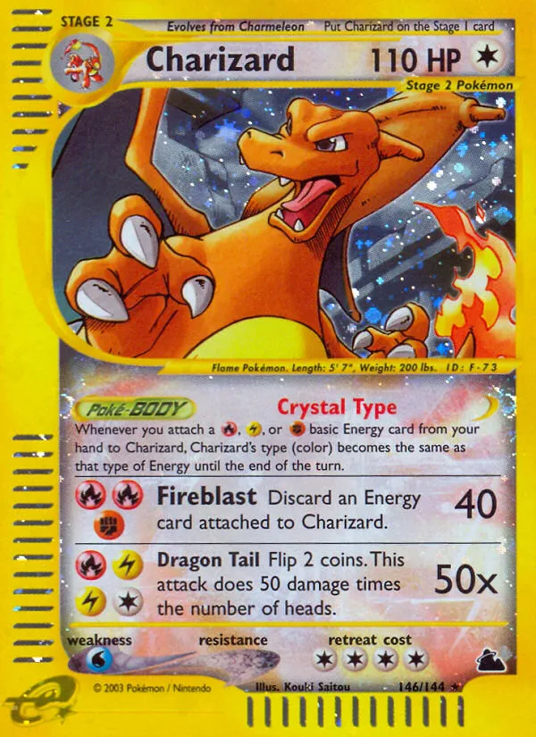 2003 Skyridge Charizard #146/144 Rare Secret card image
