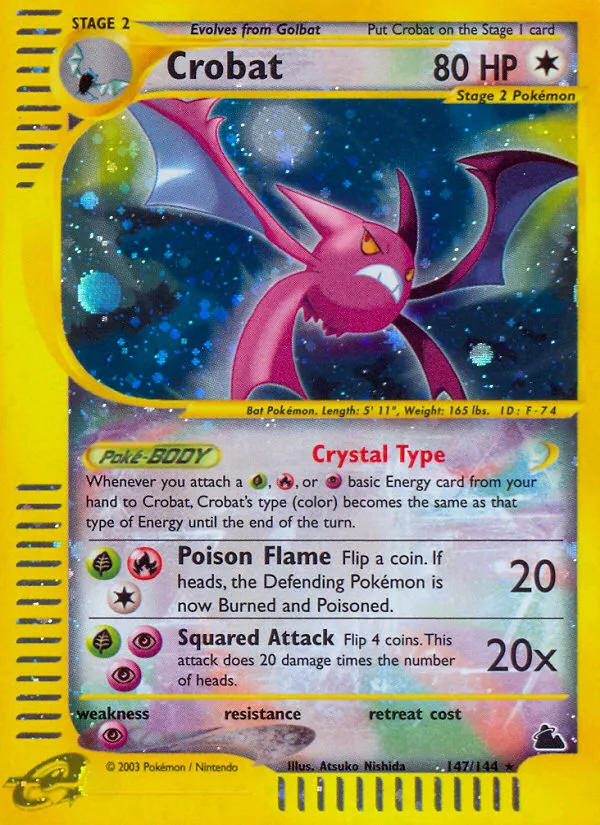 2003 Skyridge Crobat #006/144 Rare card image