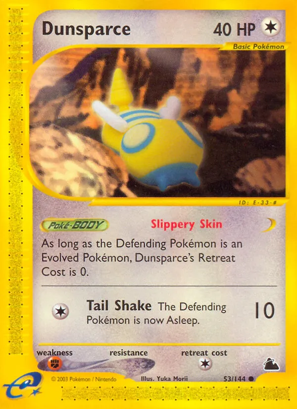 2003 Skyridge Dunsparce Common #053/144 Common card image