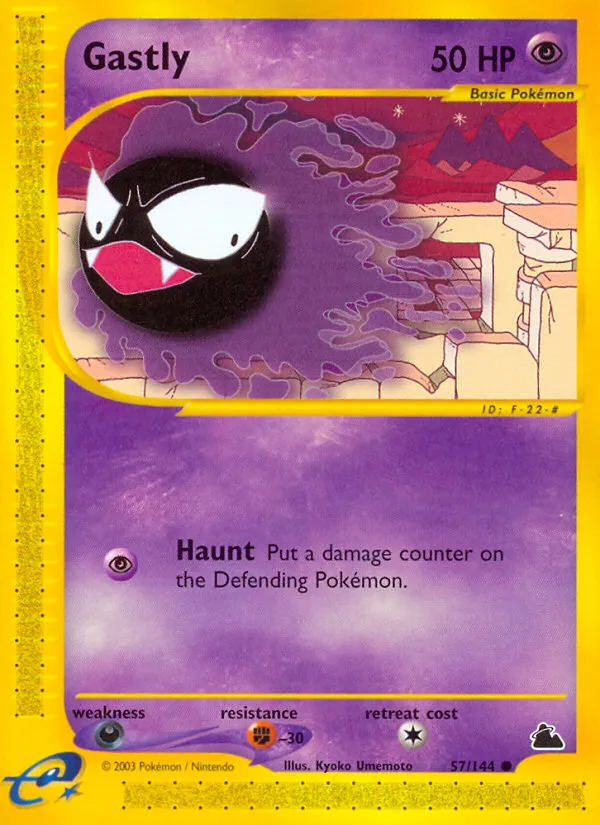 2003 Skyridge Gastly Common #057/144 Common card image