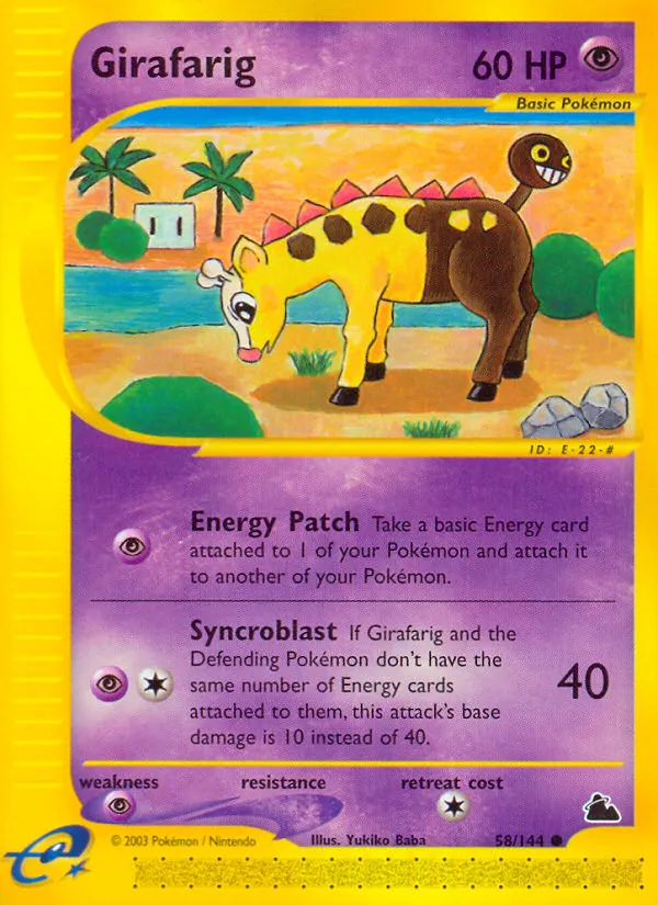 2003 Skyridge Girafarig #058/144 Common card image