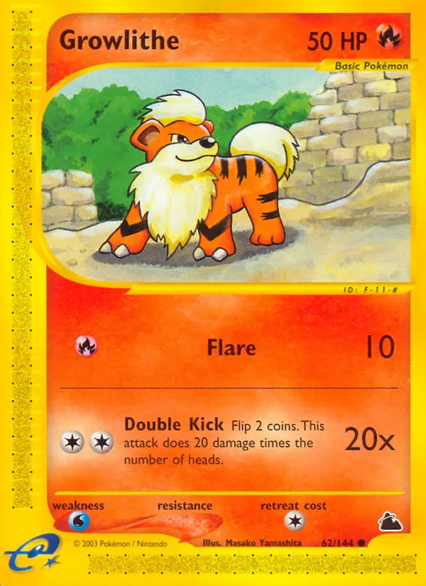 2003 Skyridge Growlithe Common #062/144 Common card image