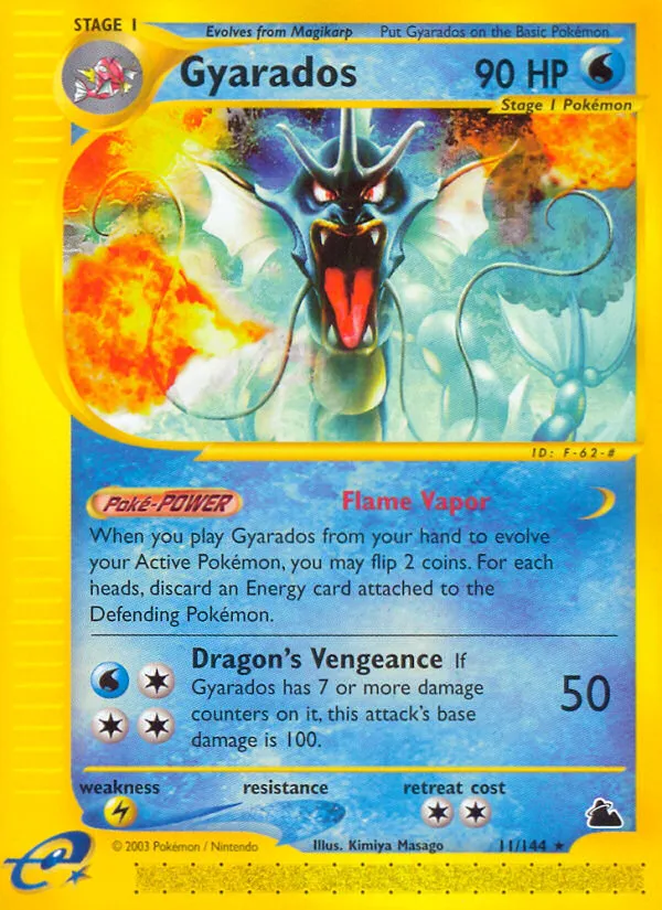 2003 Skyridge Gyarados #H10 Rare Holo card image