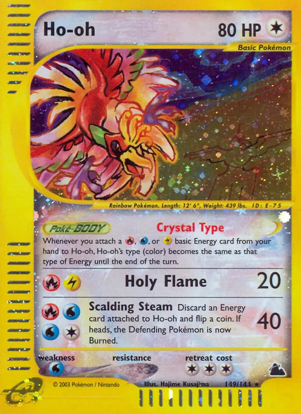 2003 Skyridge Ho-oh #149/144 Rare Secret card image