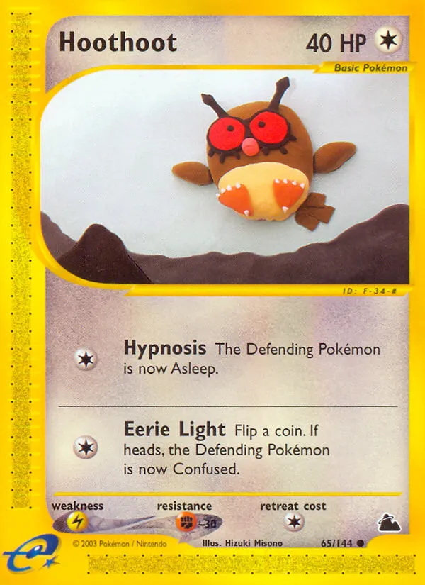 2003 Skyridge Hoothoot Common #065/144 Common card image