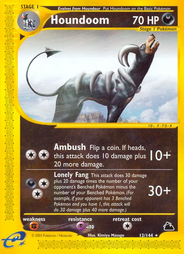 2003 Skyridge Houndoom #012/144 Rare card image