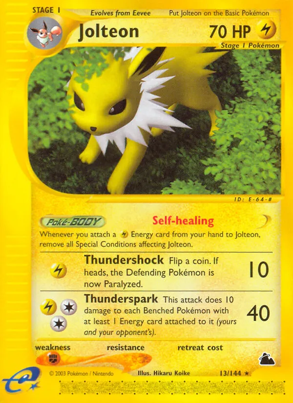 2003 Skyridge Jolteon #013/144 Rare card image