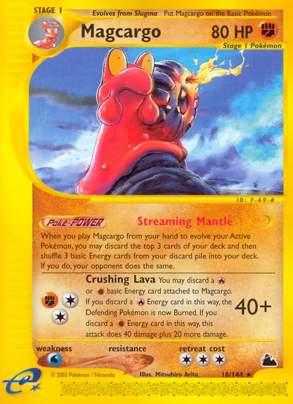 2003 Skyridge Magcargo #H16 Rare Holo card image