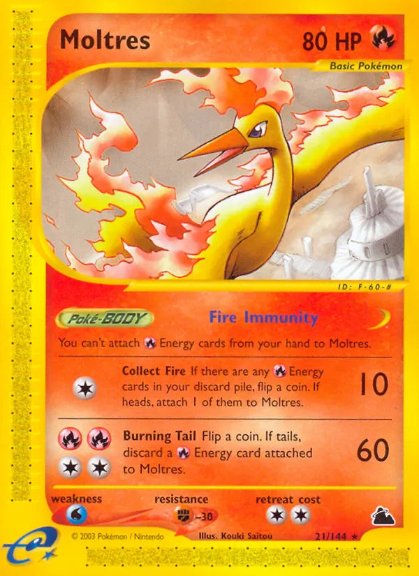 2003 Skyridge Moltres #021/144 Rare card image
