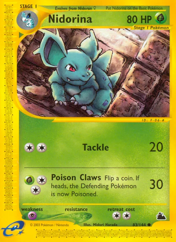 2003 Skyridge Nidorina #083/144 Common card image