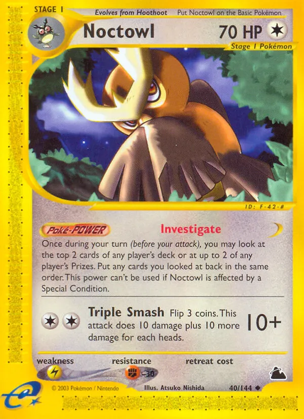2003 Skyridge Noctowl Uncommon #040/144 Uncommon card image