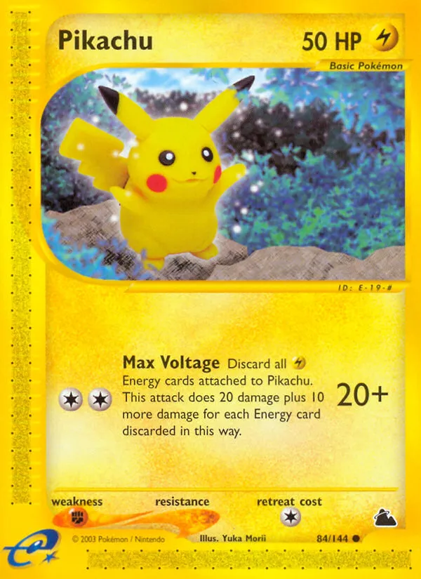 2003 Skyridge Pikachu Common #084/144 Common card image