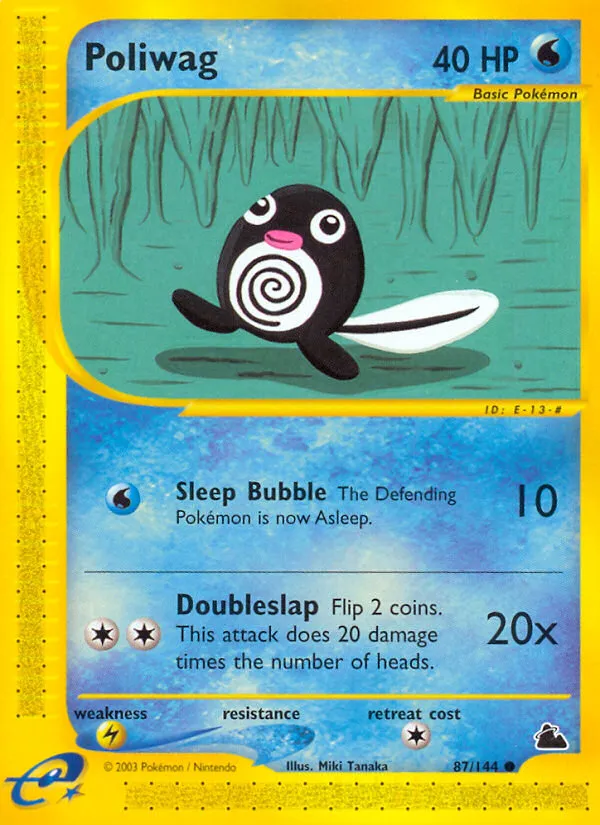 2003 Skyridge Poliwag Common #087/144 Common card image