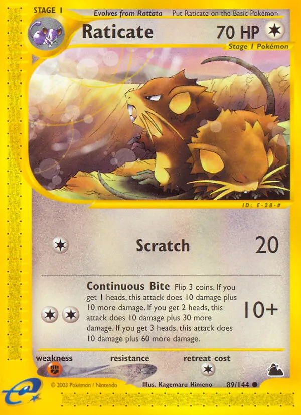 2003 Skyridge Raticate Common #089/144 Common card image