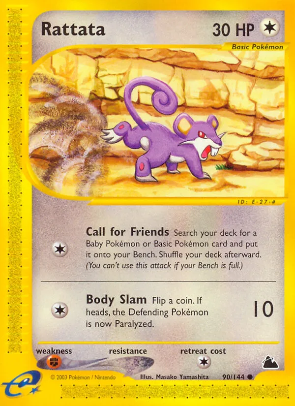 2003 Skyridge Rattata #090/144 Common card image