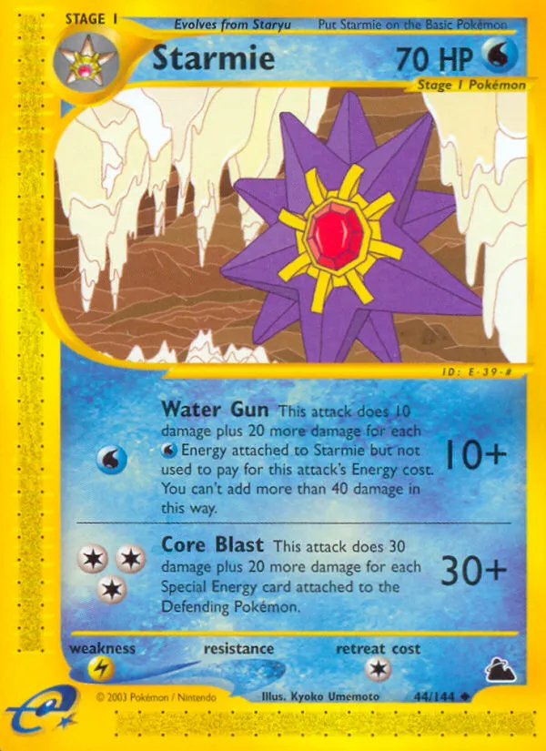 2003 Skyridge Starmie #030/144 Rare card image