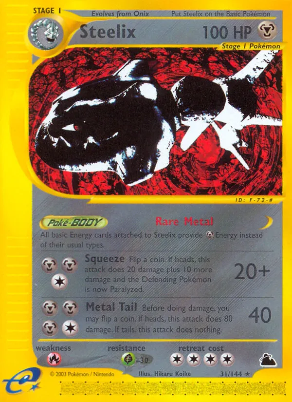 2003 Skyridge Steelix #031/144 Rare card image