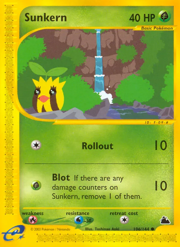 2003 Skyridge Sunkern Common #106/144 Common card image