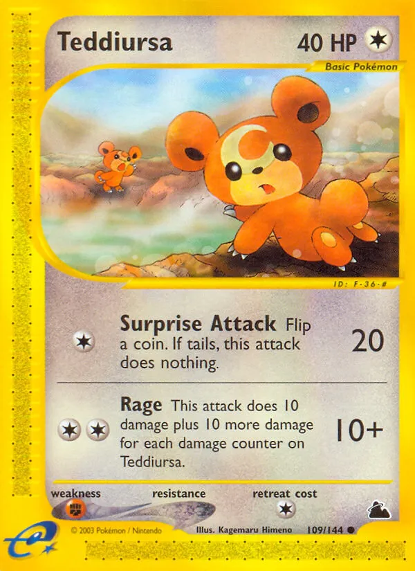 2003 Skyridge Teddiursa #109/144 Common card image