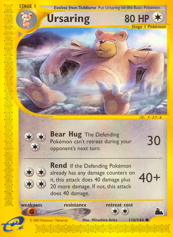 2003 Skyridge Ursaring Common #110/144 Common card image