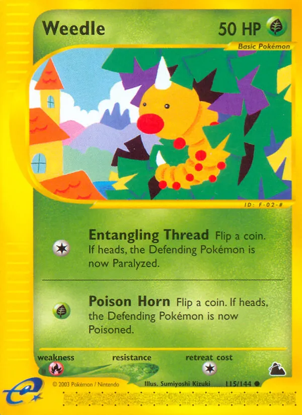 2003 Skyridge Weedle #115/144 Common card image
