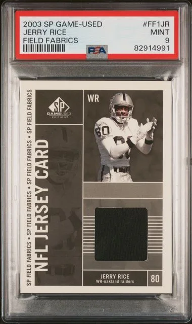 2003 SP Game Used Jerry Rice Field Fabrics Field Fabrics #Ff1Jr card image