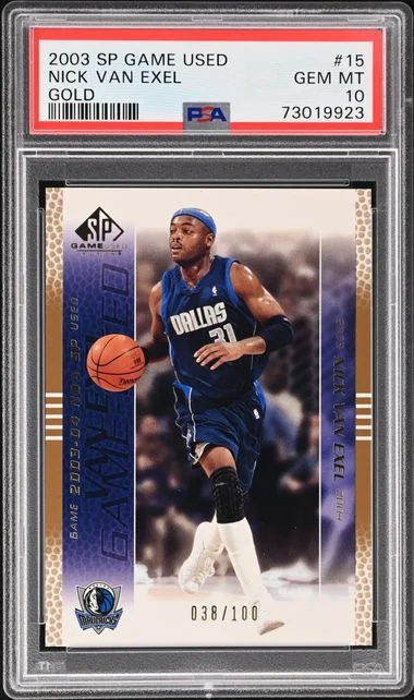 2003 SP Game Used Nick Van Exel Gold #15 card image