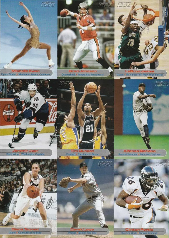 2003 Sports Illustrated for Kids Lebron James Full Panel #262-270 card image